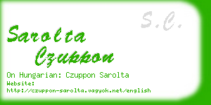 sarolta czuppon business card
